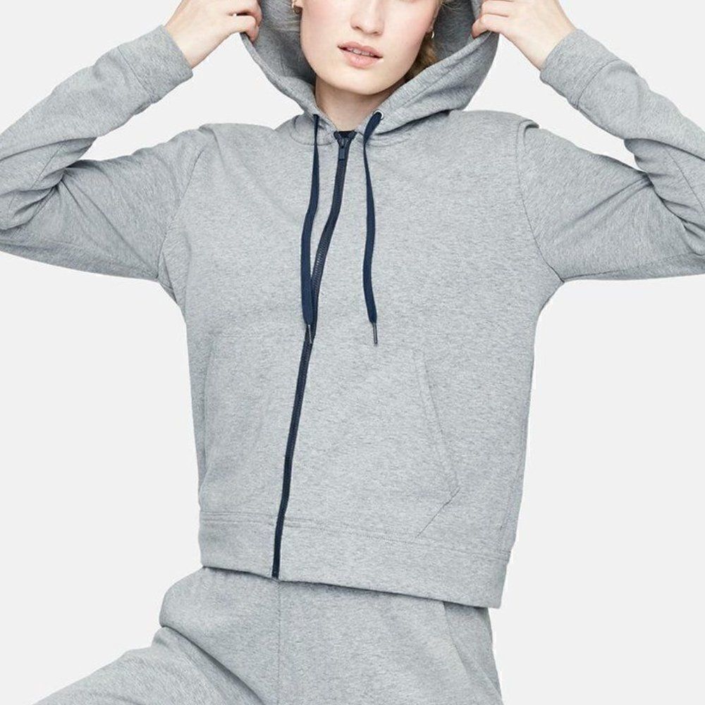Outdoor Voices Champ Zip Up Hoodie Grey XS